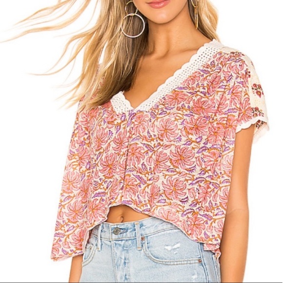 Free People Tops - NWT Free People Leilani Mix Print Top M